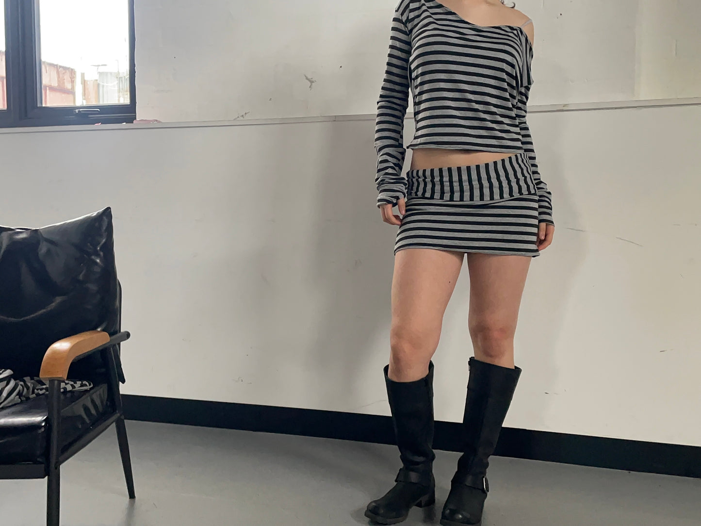 the fold over mini skirt