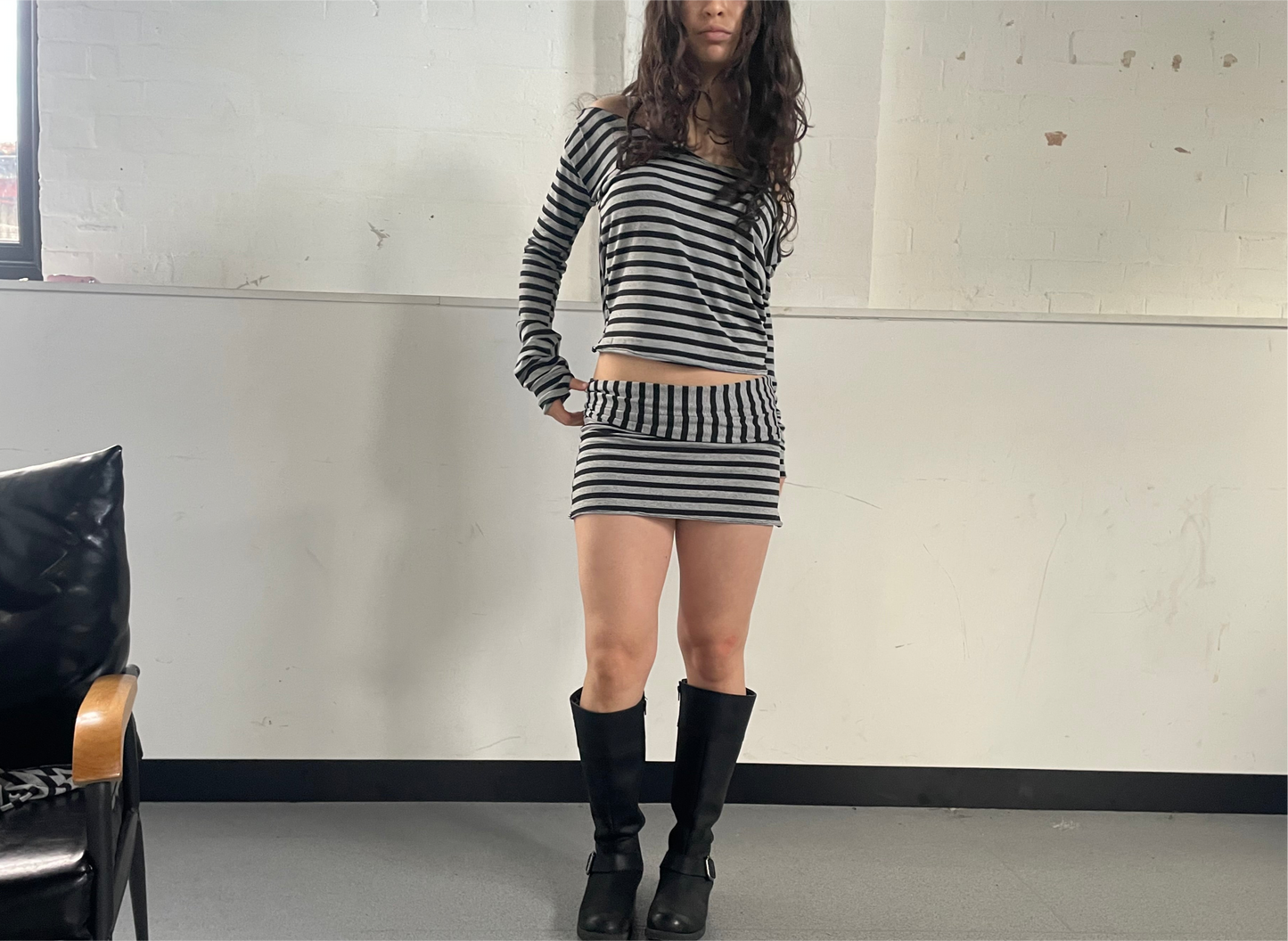 the fold over mini skirt